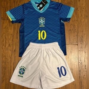 Brazil Neymar Jr Jersey Youth Large Size 28 Age 10-11 - SHIPS TODAY NWT